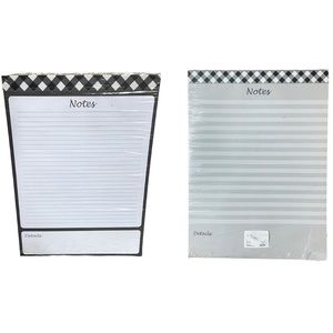 Flomo USA 2Pk Plaid Lined ‘Notes & Details’ 80 Sheet Legal Pads NWT